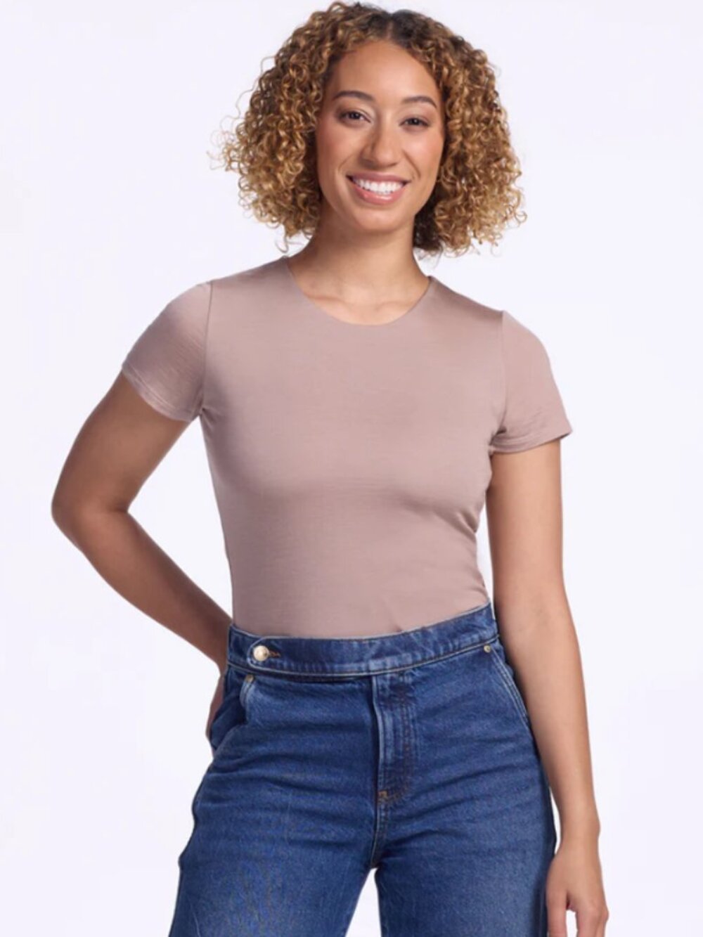 NWT Woolx Gracie Bodysuit "Mocha Meringue" Size M